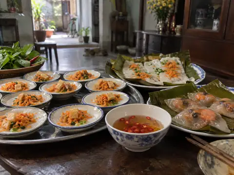 Illustration of Banh Beo, Nam, Loc O Le