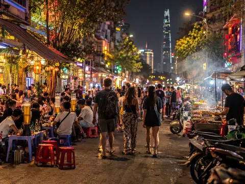 Illustration of Bui Vien Walking Street