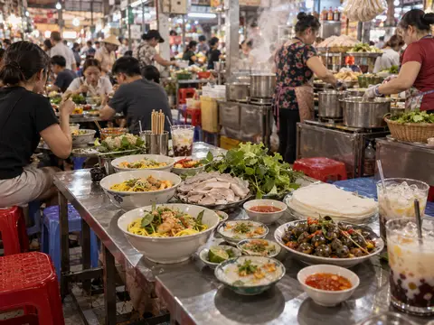 Illustration of Cho Con Market Food Court