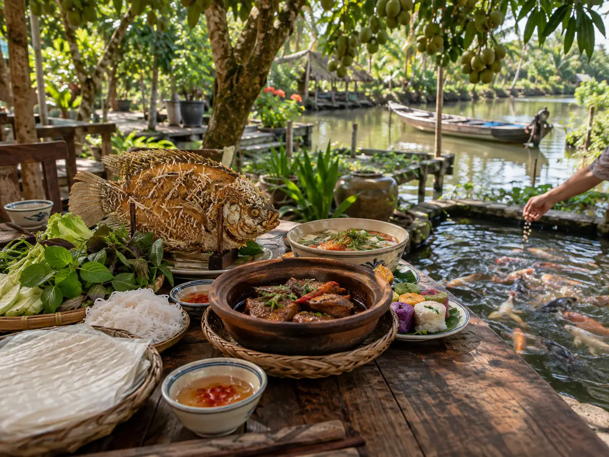 Illustration of Con Son Home Meals and Community Experiences