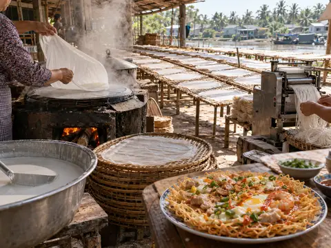 Illustration of Hu Tieu Sau Hoai Noodle Workshop