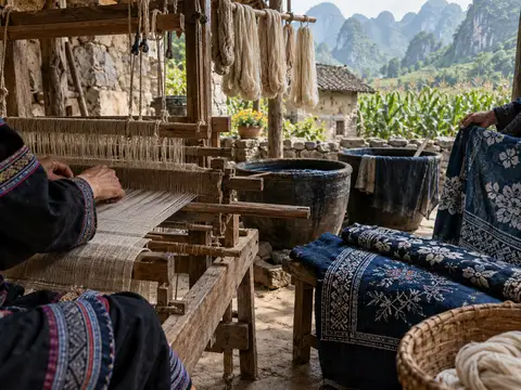 Illustration of Lung Tam Linen Weaving Cooperative