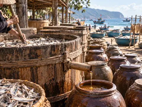 Illustration of Nam O Fish Sauce Village