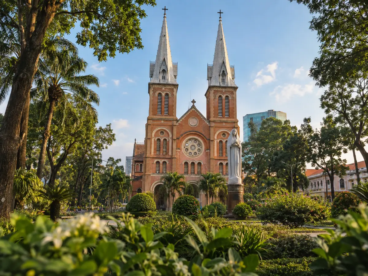 Illustration of Notre-Dame Cathedral of Saigon
