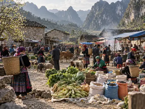 Illustration of Pho Cao Market