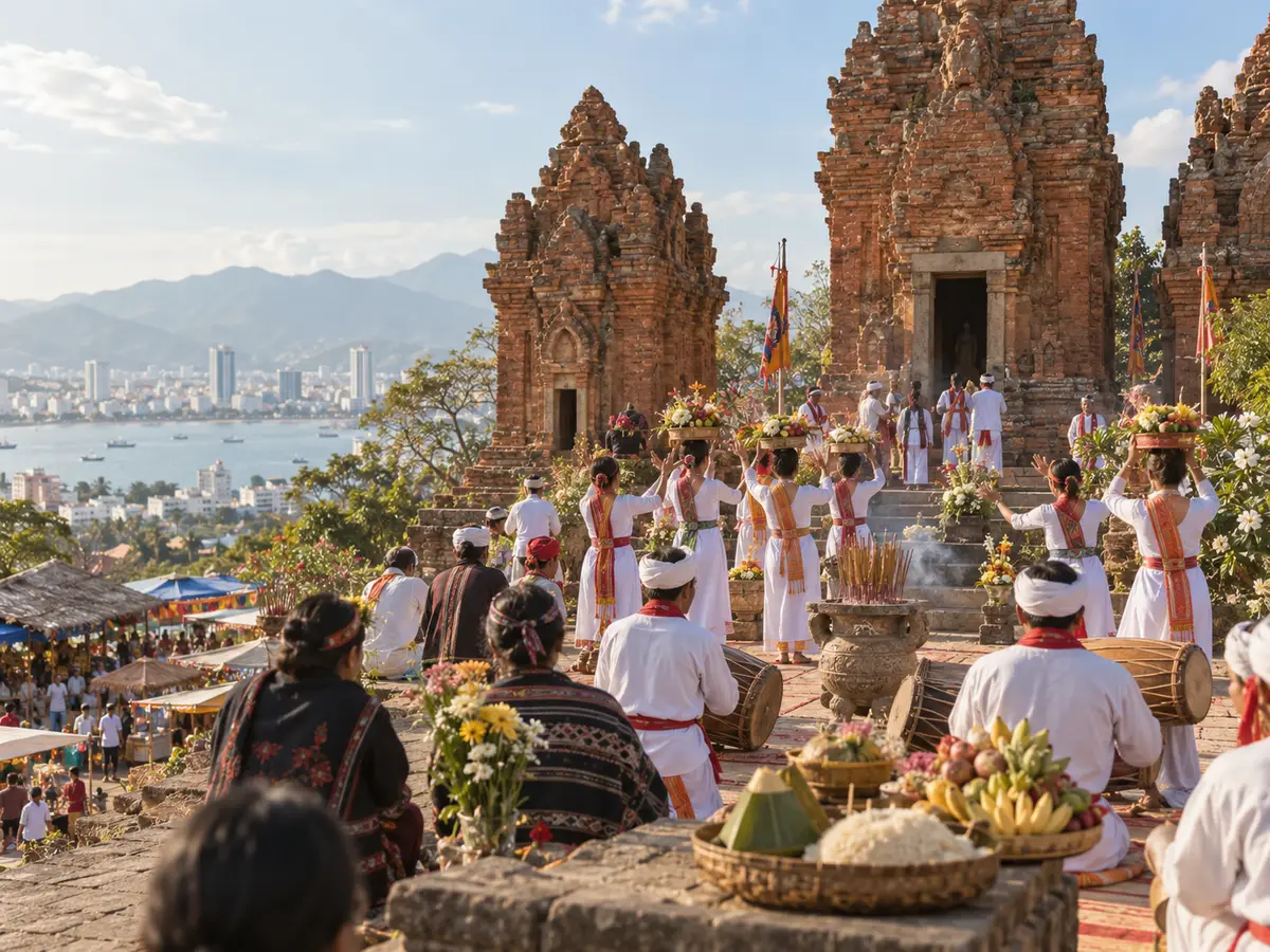 Illustration of Ponagar Tower Festival