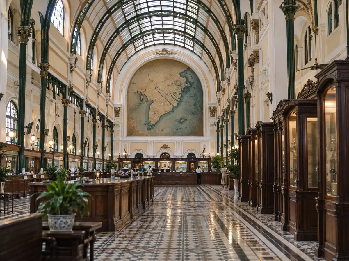 Illustration of Saigon Central Post Office